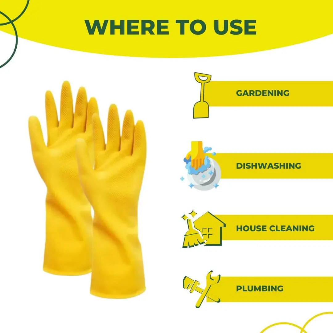 DaddyClean Rubber Heavy Duty Cleaning Hand gloves - Main Image