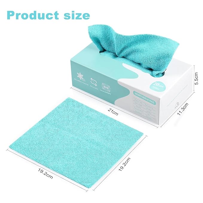DaddyClean® Multipurpose Reusable Microfiber Cloth Roll – 20 Washable Pulls