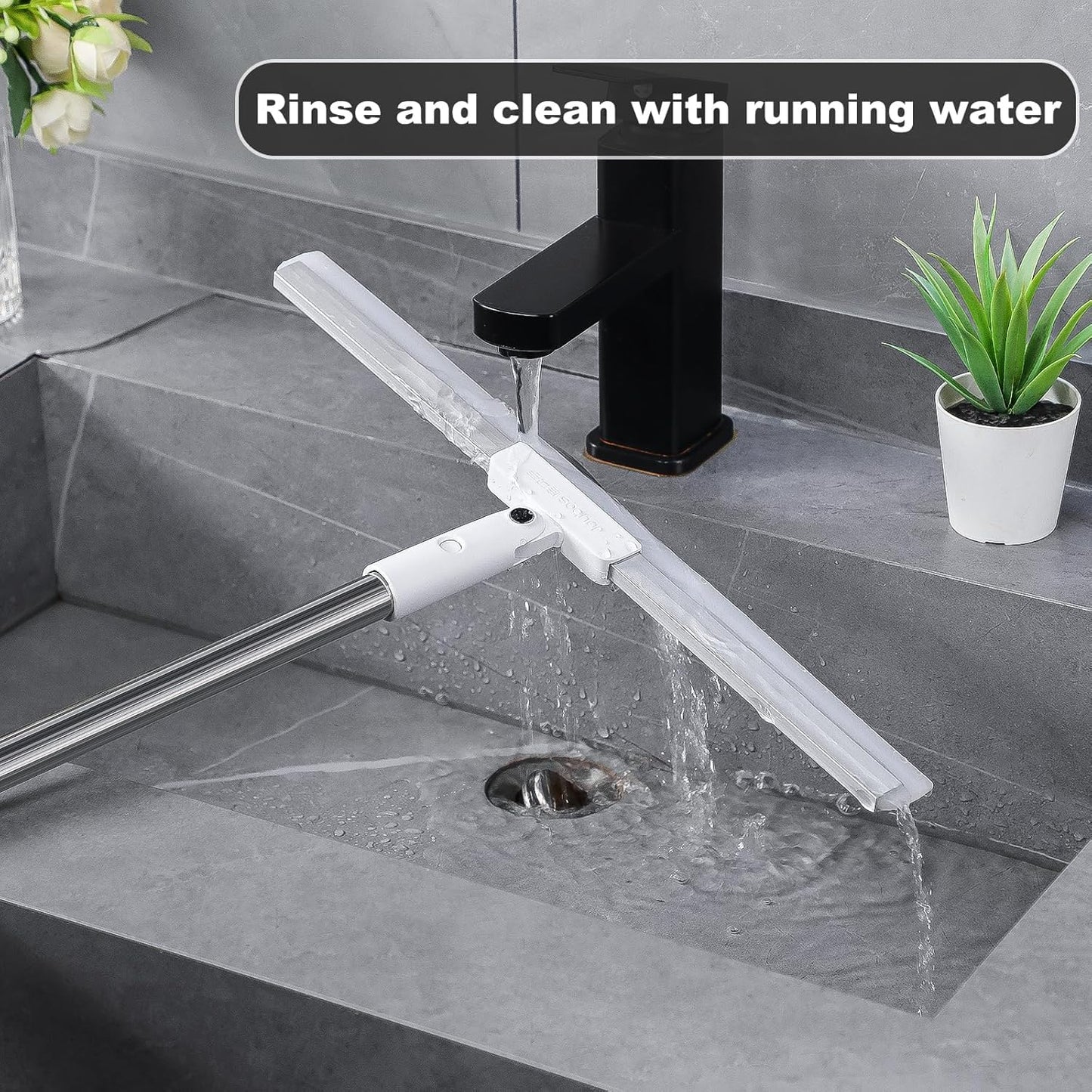 Daddyclean Magic Broom Silicone Floor Wiper – 180° Rotating Head