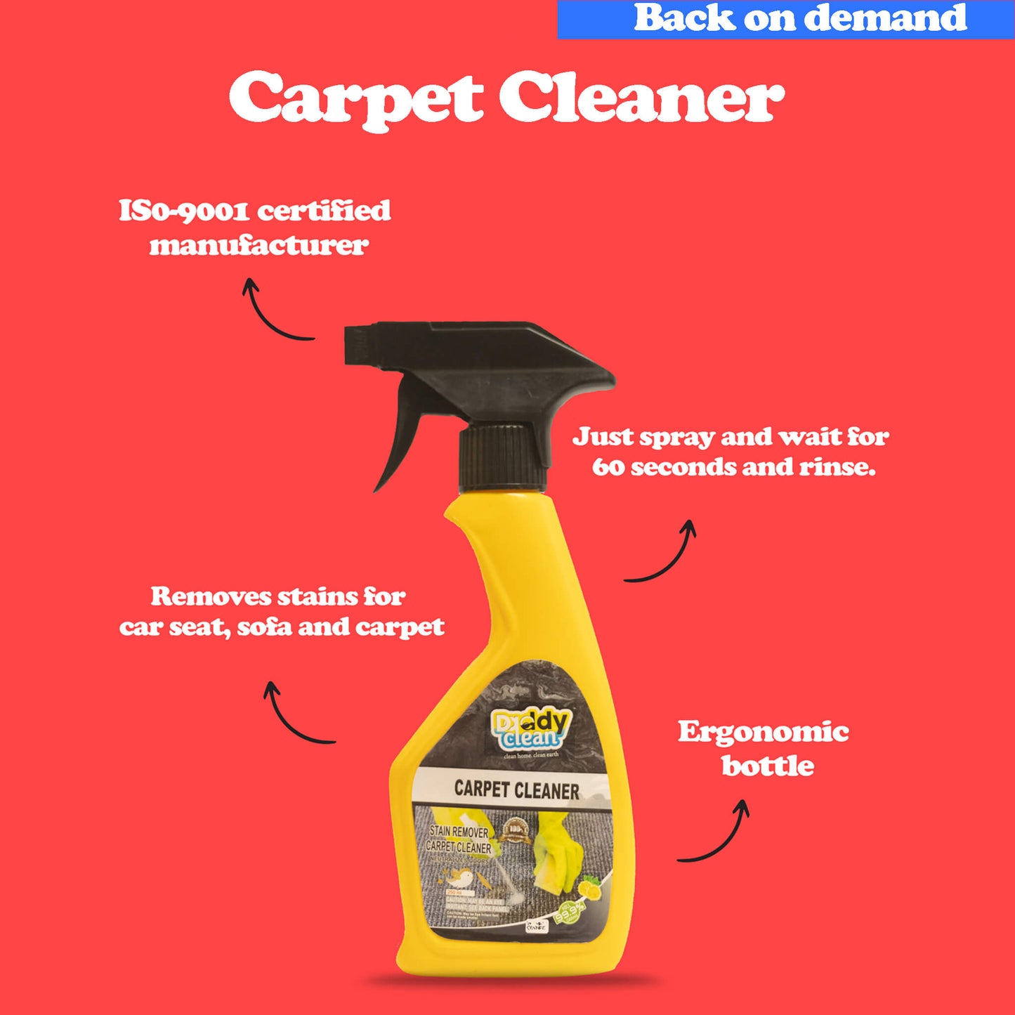Daddyclean Sofa/Car seat and Fabric Cleaner