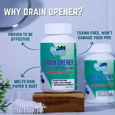 DaddyClean™ Washing Machine Cleaning Combo – 10 Tablets + 100g Drain Opener + 4 Anti Vibration Pads DaddyClean