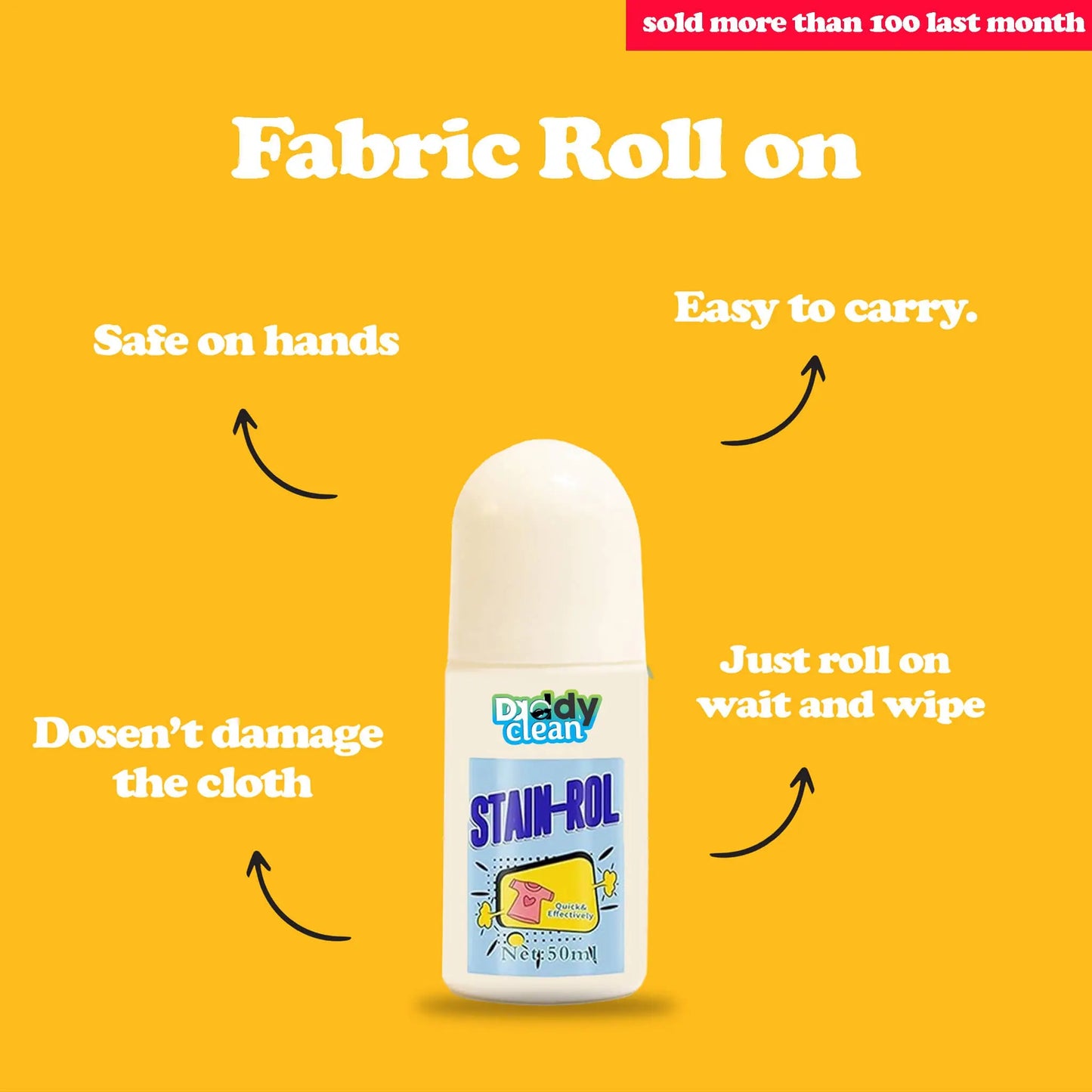 Daddyclean Fabric Stain Remover roll-on DaddyClean
