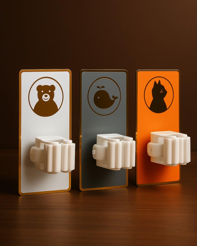 Cartoon Design Self-Adhesive Broom Holder for Mop DaddyClean