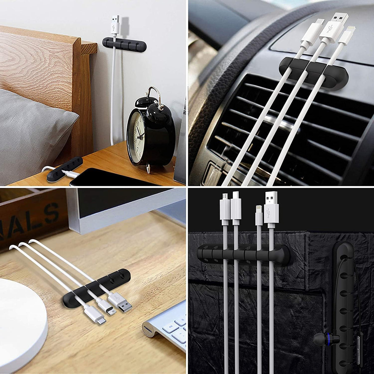 Cable Holder Clips, 2-Pack Cable Management DaddyClean