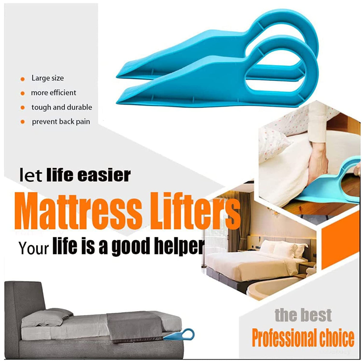 Mattress Lifter and Bedsheet Tucker Tool DaddyClean