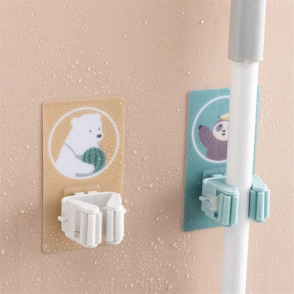 Cartoon Design Self-Adhesive Broom Holder for Mop DaddyClean
