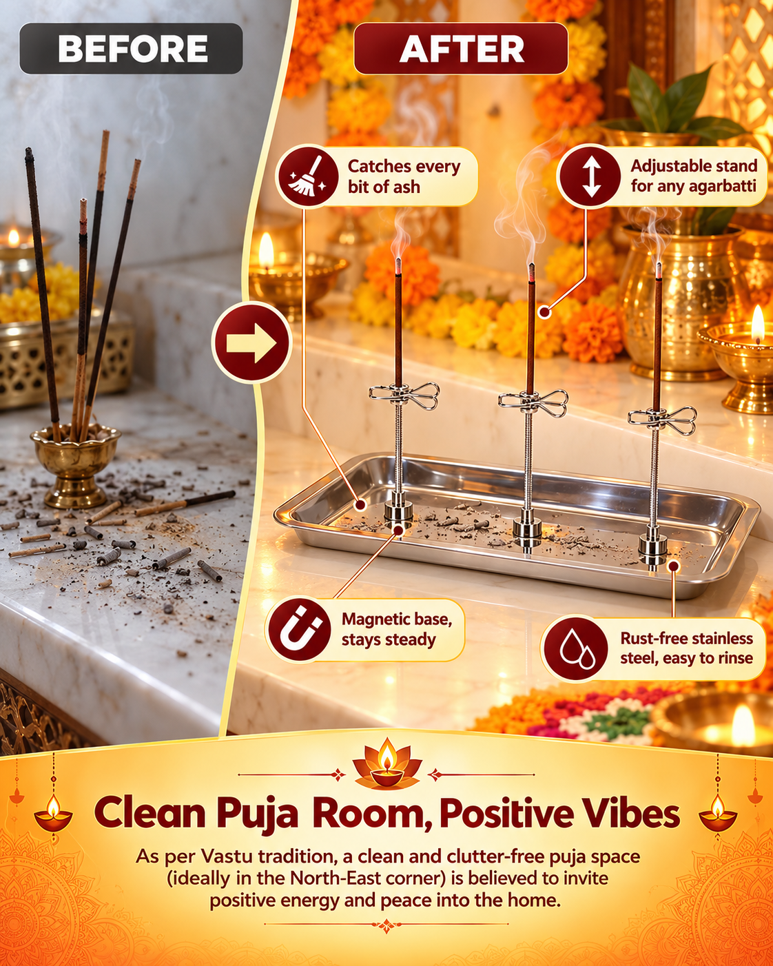DaddyClean Magnetic Mosquito Coil Holder DaddyClean