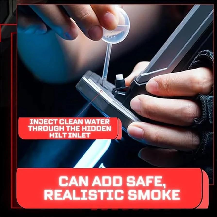 Daddyclean LED Light Sword Toy, RGB Multi-Color Glowing BladeRechargeable Lightsaber with Sound Effects- Multicolor DaddyClean