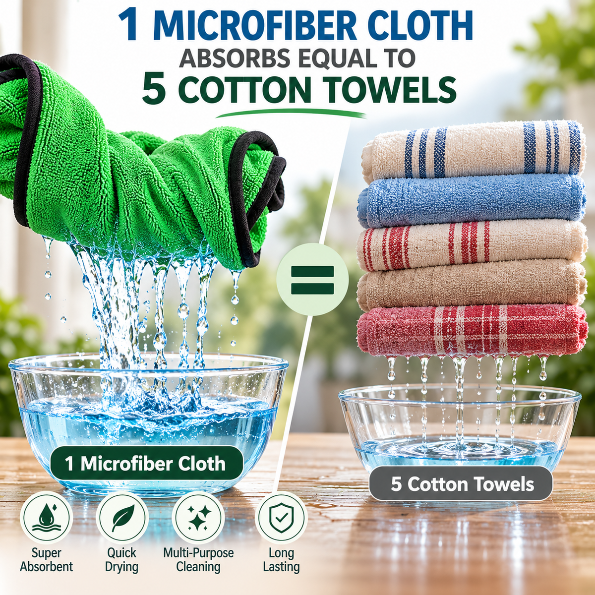 DaddyClean Kitchen Cleaning Napkins, Super Soft & Absorbent (Pack of 3) DaddyClean