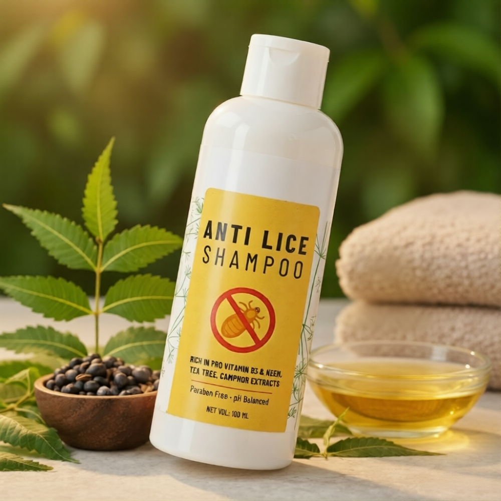 Herbal Anti Lice Shampoo - Natural Neem & Tea Tree Lice Treatment DaddyClean